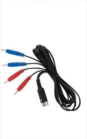 Picture of Medi-Stim LWALLBR Allstim 2nd Edition 48 in. 5 Pin Din Amphenol Lead Wire- 4 - Leads With Blue- Red Pin Ends