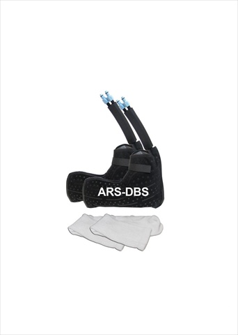 Aqua Relief Arctic Ice Water Circulating Double Boots With Liner Socks- Small- Medium 10 in. X 14 in.- Shoe 4 - 11- With Two - 6 in. Straps