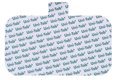 Picture of Uni-Tab 7024 Uni - Patch Uni - Tab 4 in. X 2.25 in. Rect.- Tab Connect- Foam Top- Reusable Electrodes 48 Per Pkg
