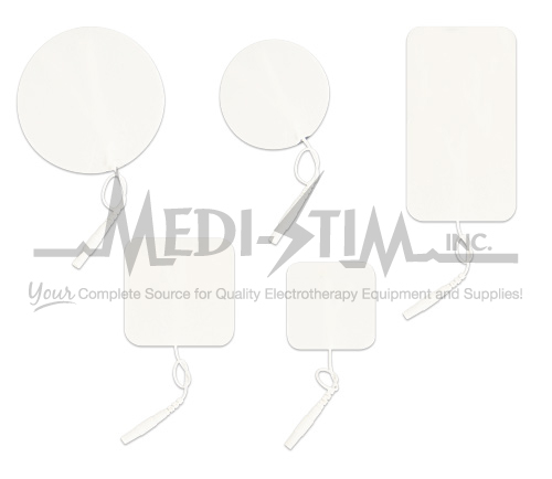 Picture of StimPad SP5010 Medi - Stim Stimpad 2 in. X 4 in. Oval- Pigtail White Foam- Reusable Electrodes 4 Per Pkg