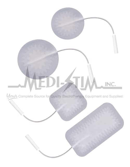 Picture of Uni-Patch 627SB Superior Starburst 2 in. Rnd.- Pigtail Cloth Top- Reusable Electrodes With Aloe Vera Gel 4 Per Pkg