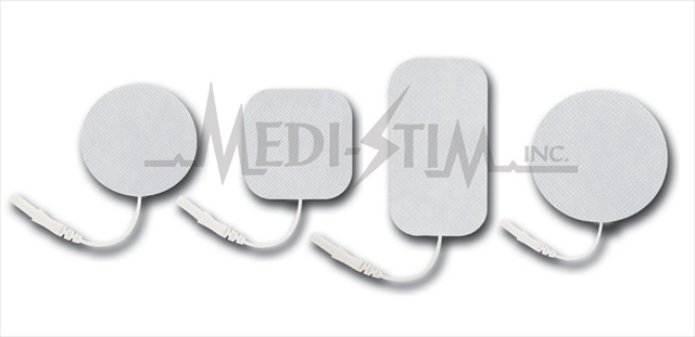 Picture of Infiniti EL7000AG Medi - Stim Infiniti 2.75 in. Rnd- Pigtail White Cloth- Reusable Electrodes 4 Per Pkg