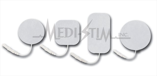 Picture of Infiniti EL5000AG Medi - Stim Infiniti 2 in. Rnd- Pigtail White Cloth- Reusable Electrodes 4 Per Pkg