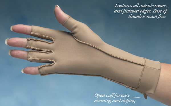 Picture of Stander NC53022-2 Isotoner Therapeutic Gloves Open Finger Medium