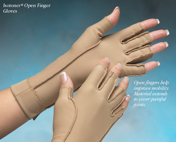 Picture of Stander NC53022-1 Isotoner Therapeutic Gloves Open Finger Small