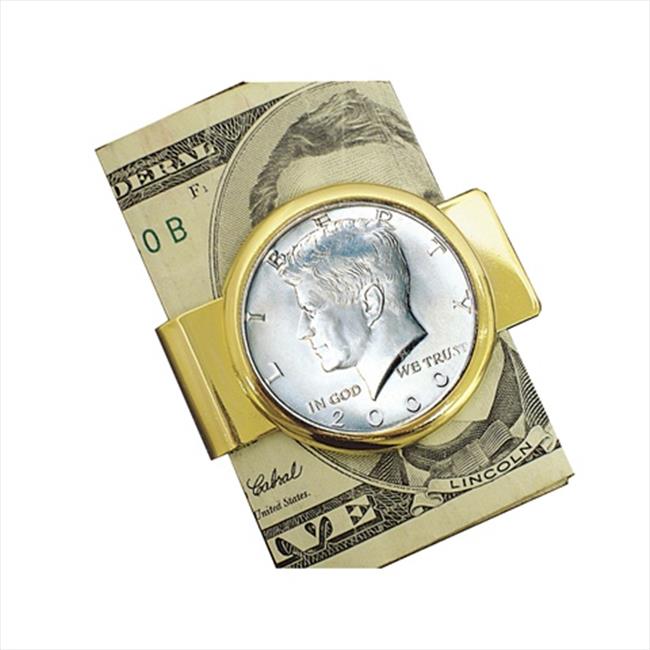 American Coin Treasures 2212 JFK Half Dollar Goldtone Moneyclip - Picture 1 of 1