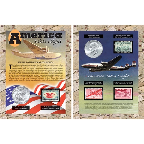 Picture of American Coin Treasures 194 America Takes Flight Coin & Stamp Collection