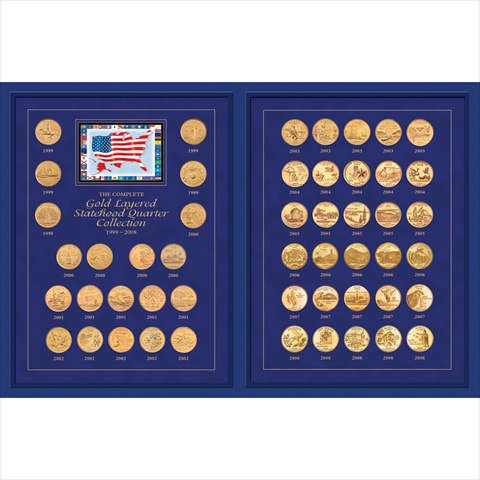 Picture of American Coin Treasures 233 The Complete Gold-Layered Statehood Quarter Collection 1999-2008