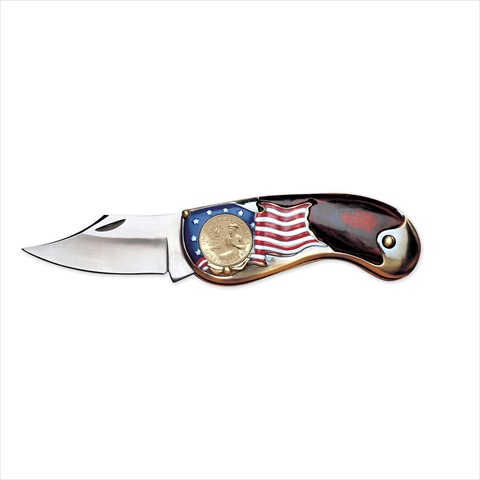Picture of American Coin Treasures 2563 Gold-Layered- Dual-Dated Bicentennial Quarter Pocket Knife