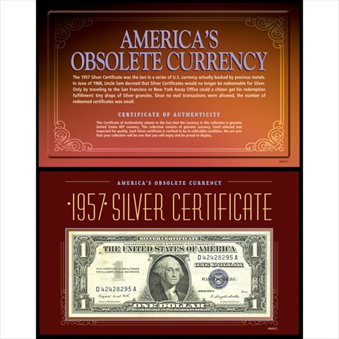 Picture of American Coin Treasures 4060 Americas Obsolete Currency - 1957 Silver Certificate