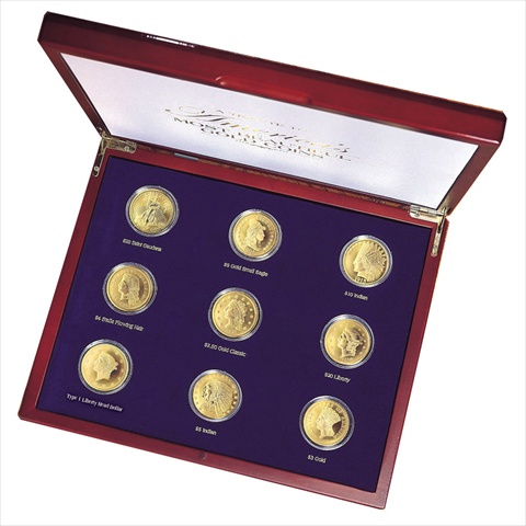Picture of American Coin Treasures 5348 Tribute to Americas Most Beautiful Gold Coins - Set of 9