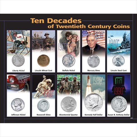 Picture of American Coin Treasures 6787 10 Decades 20th Century Coins