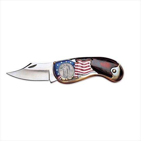 Picture of American Coin Treasures 11453 Standing Liberty Silver Quarter Pocket Knife