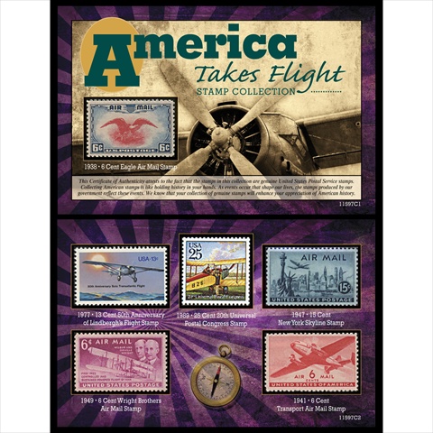 Picture of American Coin Treasures 11597 America Takes Flight Stamp Collection
