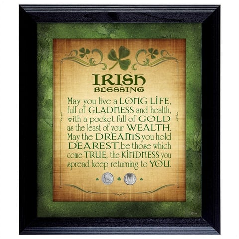 Picture of American Coin Treasures 12316 Irish Blessing with 2 Three Pence Wall Frame