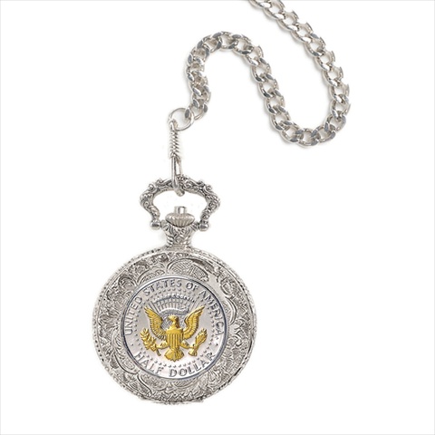 Picture of American Coin Treasures 1913 Selectively Gold-Layered Presidential Seal Pocket Watch