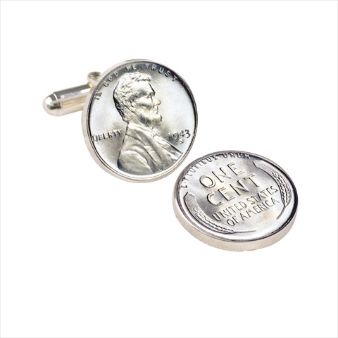 Picture of American Coin Treasures 2250 1943 Lincoln Steel Penny Cuff Links