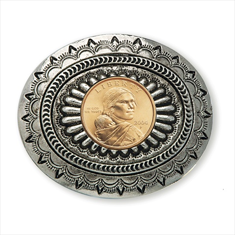 Picture of American Coin Treasures 11322 Sacagawea Golden Dollar Belt Buckle