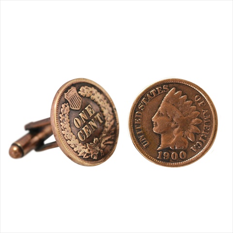 Picture of American Coin Treasures 11425 Copper Indian Head Cuff Links