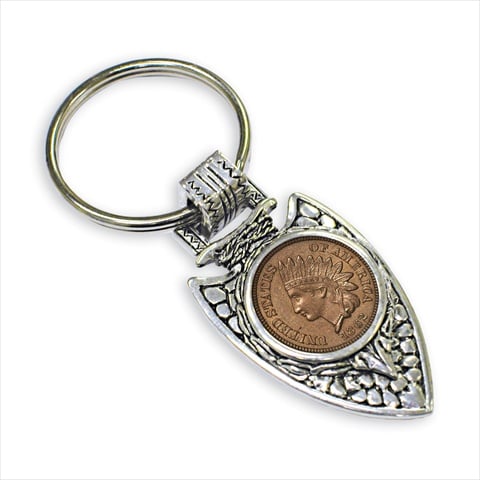 Picture of American Coin Treasures 11572 Civil War Indian Head Penny Coin Arrowhead Keyring