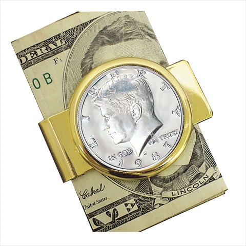 Picture of American Coin Treasures 12322 Proof JFK Half Dollar Goldtone Money Clip