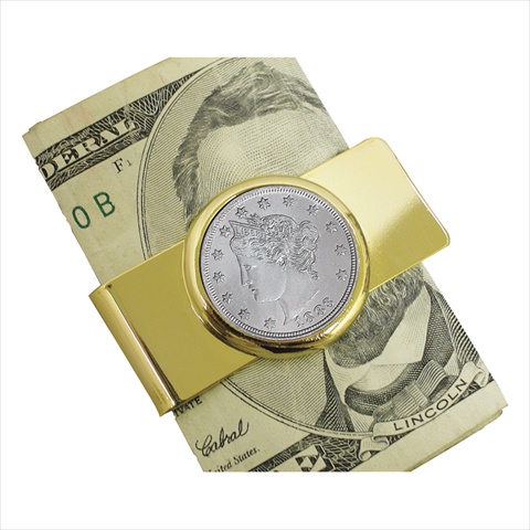 Picture of American Coin Treasures 12324 1883 First-Year-of-Issue Liberty Nickel Goldtone Money Clip
