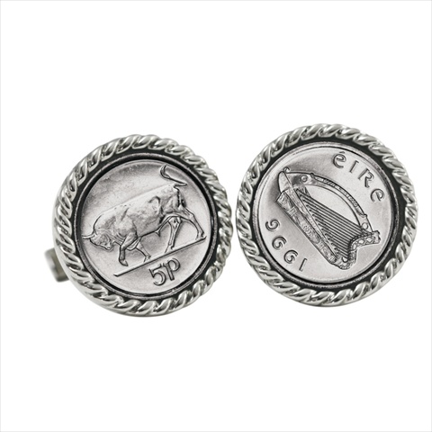 Picture of American Coin Treasures 12425 Irish Bull 5 Pence Cuff Links