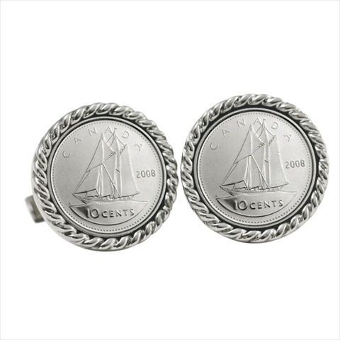 Picture of American Coin Treasures 12427 Canada Ship Coin Cuff Links