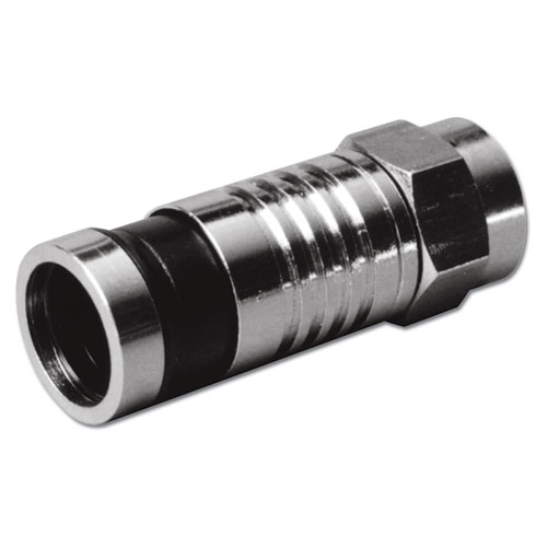 Picture of Channel Vision CV2133 Push & Seal Coax Connector- RG6- Black