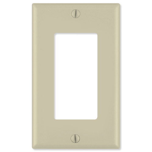 Leviton LV80401x-LV80401I Decora Wallplate- 1 Gang- Ivory
