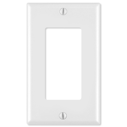 Leviton LV80401x-LV80401W Decora Wallplate- 1 Gang- White