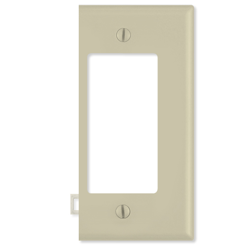 Leviton LVPSE26x-LVPSE26I Decora Sectional Wallplate End Section- Ivory
