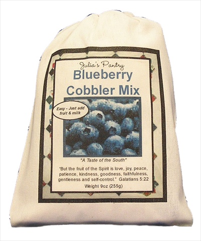 Picture of Julias Pantry JP102 Blueberry Cobbler Mix Cloth Bag 9oz&#44; Pack of 4