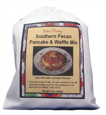 Picture of Julias Pantry JP301 Southern Pecan Pancake & Waffle Mix Cloth Bag 12oz- Pack of 3