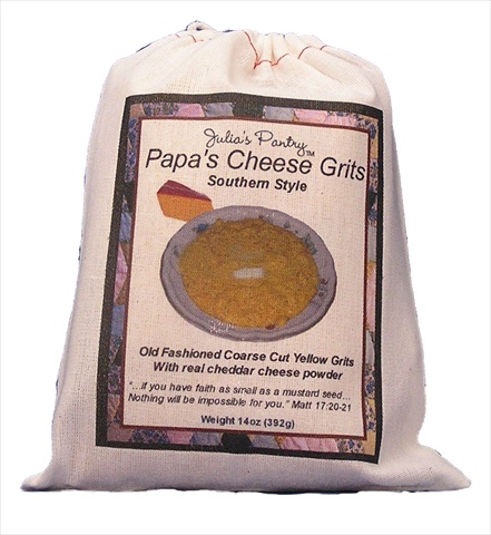 Picture of Julias Pantry JP403 Papas Cheese Grits Cloth Bag 14oz&#44; Pack of 4