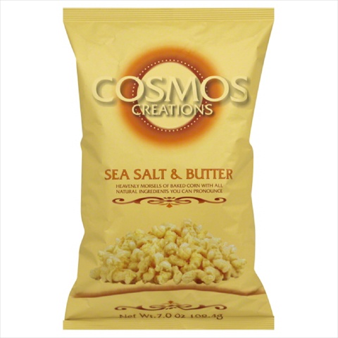 Picture of COSMOS CREATIONS PUFFED CORN SEASLT BUTTER-7 OZ -Pack of 12