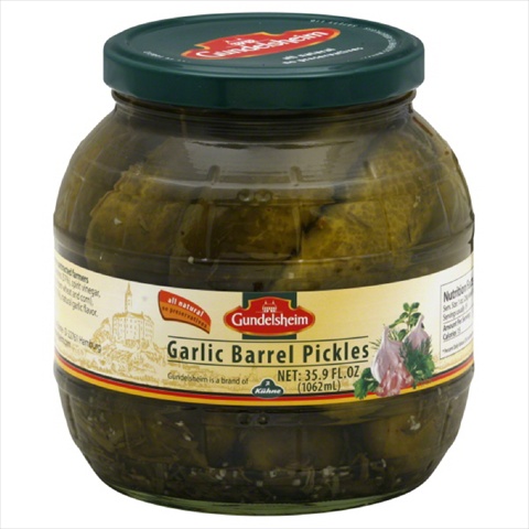 Picture of Gundelsheim Gundelsheim Garlic Barrel Pickles&#44; 35.9 Oz&#44; Pack Of 6