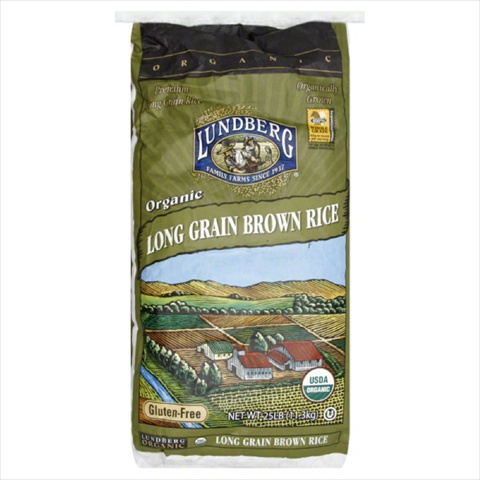 Picture of LUNDBERG RICE BRWN LONG ORG GF-25 LB -Pack of 1