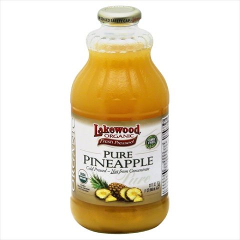Picture of Lakewood Juice Pure Pineapple Organic - 32 Fl Oz- Pack Of 6