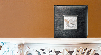 Picture of Leather Album Designs CM52211010412B Matted 10X10 Pewter Genuine Leather 12 Pg - 24 Side Album