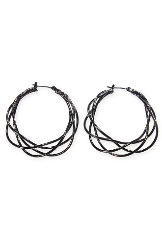 Picture of Alexa Starr 1504-EP-H Twisted Hoop Earrings