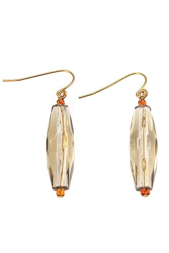 Picture of Alexa Starr 4299-E Goldtone Clear Linear Lucite Drop Earrings