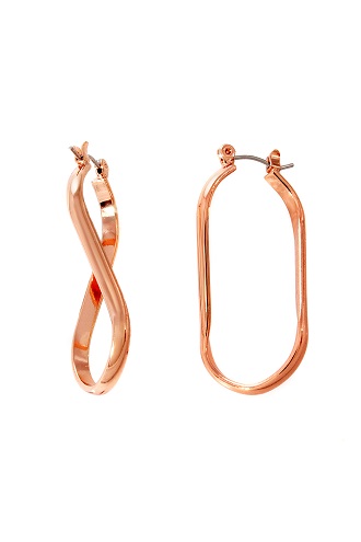 Picture of Alexa Starr 9213-EP-C Twisted Oval Earrings