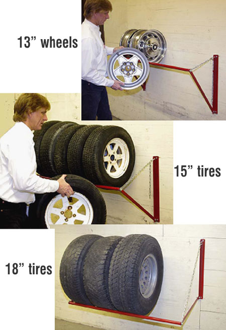 Adjustable Wheel Storage Rack