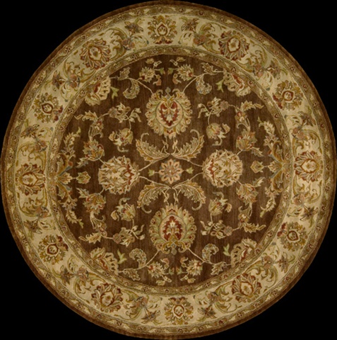 58613 Jaipur Area Rug Collection Brown 8 ft x 8 ft Round -  Nourison, 099446586131