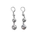 Alexa Starr 4418-EP-GRY Graduated Triple Drop Grey Pearl Earrings Alexa Starr 4418-EP-GRY Graduated Triple Drop Grey Pearl Earrings