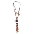 Alexa Starr 4554-N-C Burnished Rhinestones Fireball Tassle Necklace Alexa Starr 4554-N-C Burnished Rhinestones Fireball Tassle Necklace