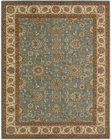 67568 Living Treasures Area Rug Collection Aqua 7 ft 6 in. x 9 ft 6 in. Rectangle -  Nourison, 099446675682