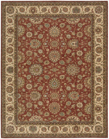 67127 Living Treasures Area Rug Collection Rust 3 ft 6 in. x 5 ft 6 in. Rectangle -  Nourison, 099446671271