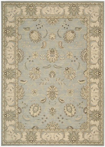 25419 Persian Empire Area Rug Collection Aqua 5 ft 3 in. x 7 ft 5 in. Rectangle -  Nourison, 099446254191